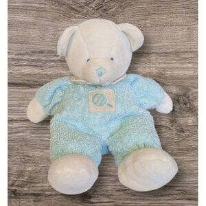 Vtg Russ Berrie Baby DROWSY Bear Plush Terry Cloth Teal Rattle Teddy Toy 11" Sad